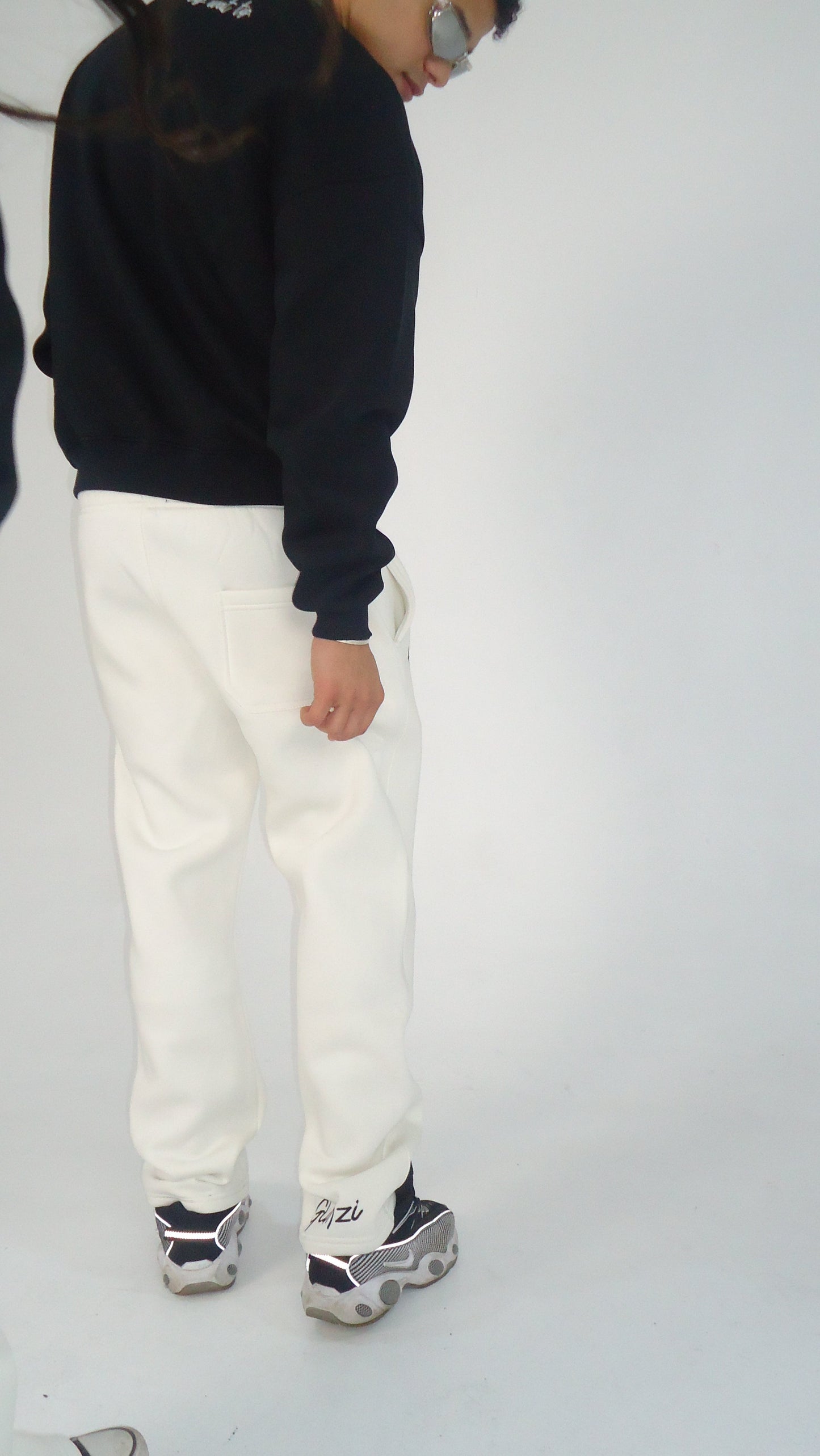 Men WHITE Glimzi Sweatpants