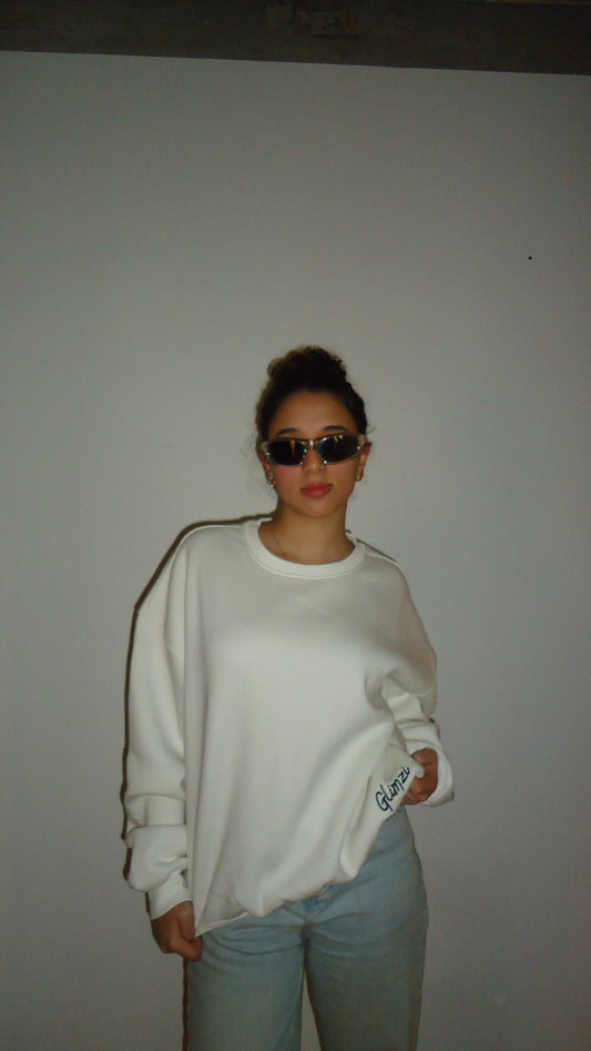 "IT IS WHAT IT IS" WHITE Unisex Glimzi Crewneck